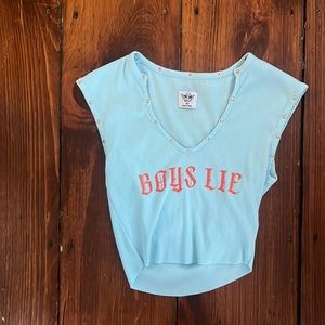 Boys Lie Tank Top in blue